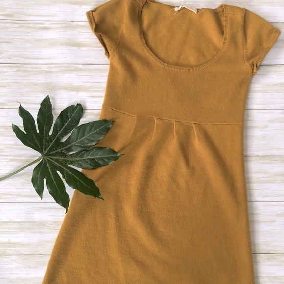 Anthropologie Tops - Anthropologie Tulle size small mustard yellow tunic.